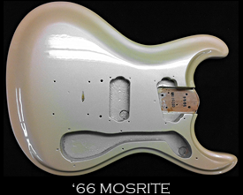 Refinished Mosrite in Vintage Pearl White