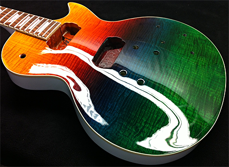 Custom Painted Gibson Les Paul Standard Al Di Meola Guitar Painting