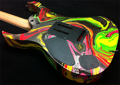 custom painted ibanez prestige guitar