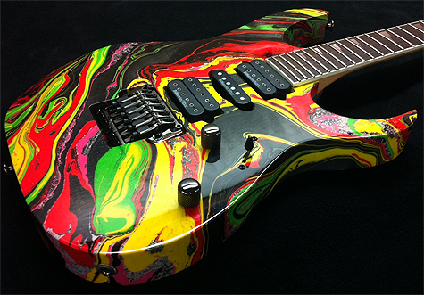 custom painted ibanez prestige guitar