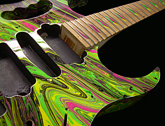 swirl guitar paint job
