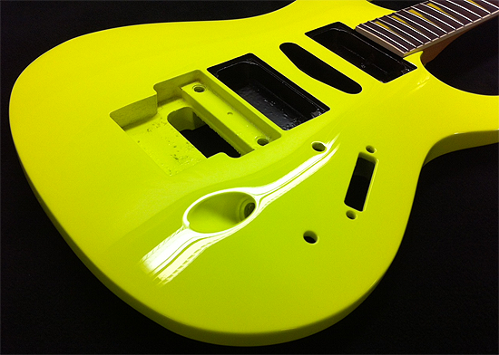 neon yellow guitar