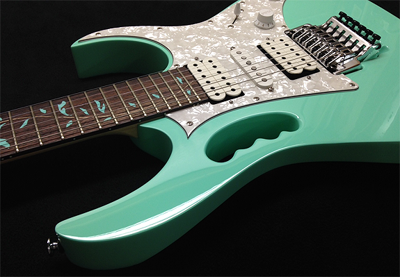 sea foam green ibanez guitar