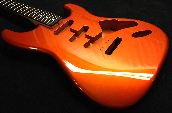 kandy tangerine guitar paint 