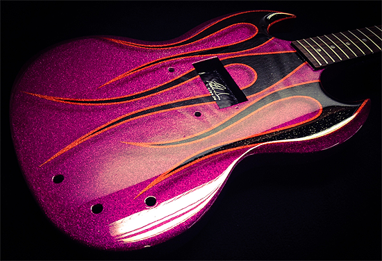 custom painted gibson guitar
