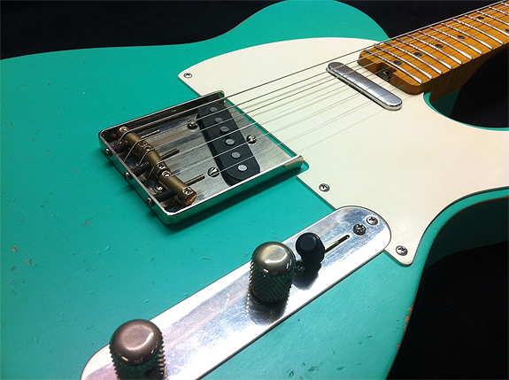 green-telecaster-guitar