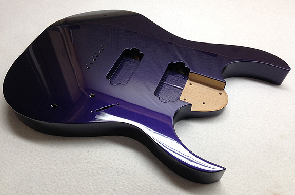 purple ibanez electric guitar