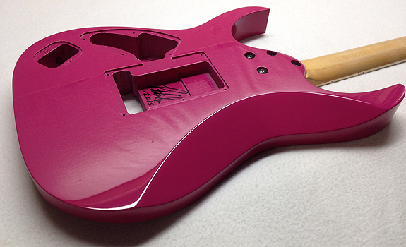 pink ibanez rg guitar