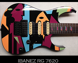 custom painted ibanez guitar