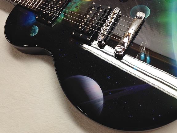 space guitar paint job