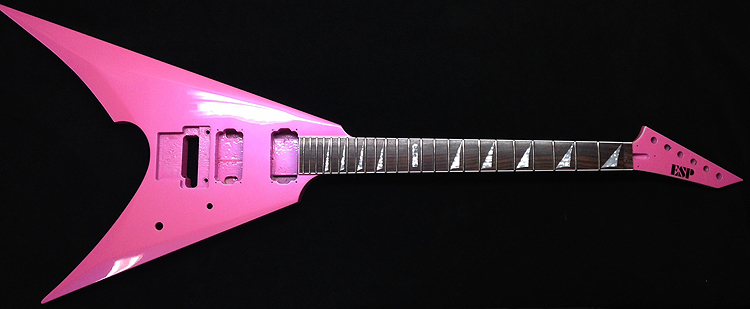 pink ltd esp arrow guitar