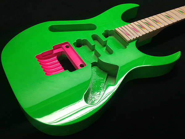 neon green ibanez guitar