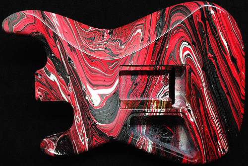 swirl painted guitars