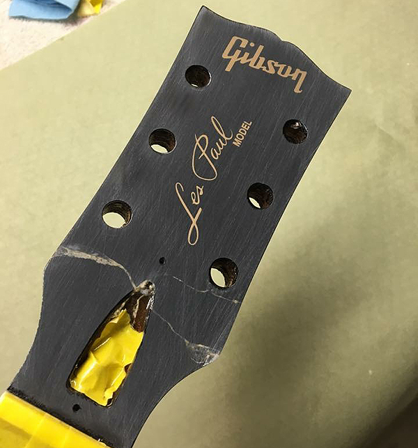 gibson guitar headstock repair