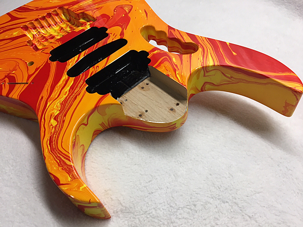 swirled guitar paint jobs