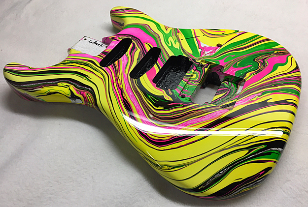 custom painted warmoth guitar