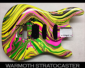 swirl painted stratocaster guitar