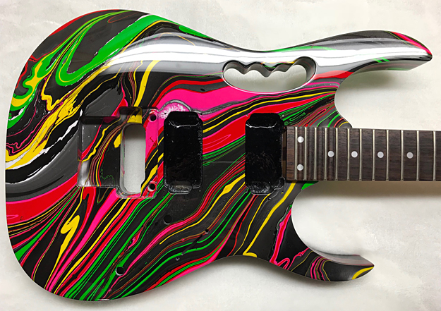 swirled guitars