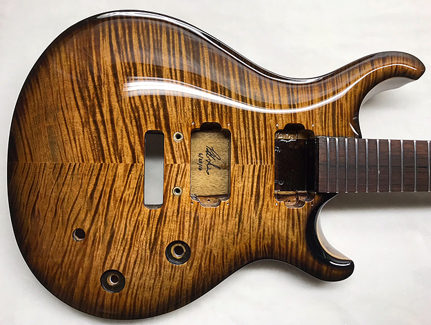 5A curly maple guitar top