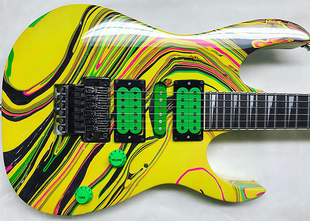 syre Peck indsats Swirl Painted Ibanez RG 770 | Sims Guitar Refinishing